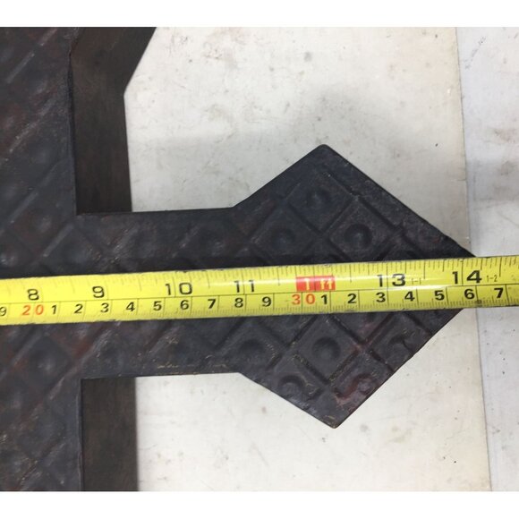 Large Old Fashioned Textured Metal Freestanding Cross - Picture 8 of 8